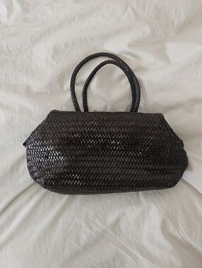 Massimo Dutti braided nappa leather bag